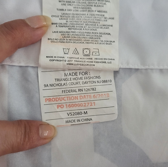 Octagon Blocks Shower Curtain White / Gray 72" × 72" - Picture 12 of 12